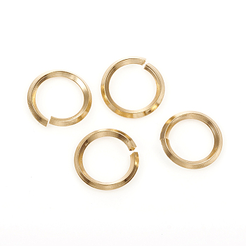 304 Stainless Steel Jump Ring, Open Jump Rings, Golden, 12 Gauge, 15x2mm, Inner Diameter: 11mm
