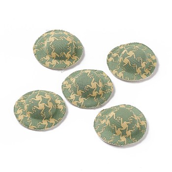 Cloth Cap Crafts Decoration, for DIY Jewelry Crafts Earring Necklace Hair Clip Decoration, Dark Sea Green, 3.5x1.2cm