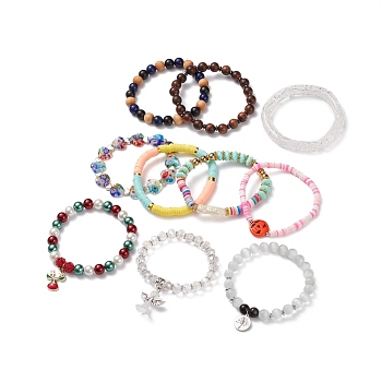 Fashionable Valentines Day Ideas for Her Mixed Bracelets, Random in Materials and Colors, 45~58mm