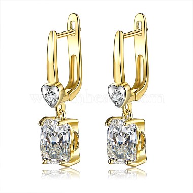 Brass Micro Pave Cubic Zirconia Hoop Earring(EJEW-BB36360)-8