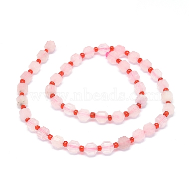 Chapelets de perles en quartz rose naturel(G-O201B-24)-2