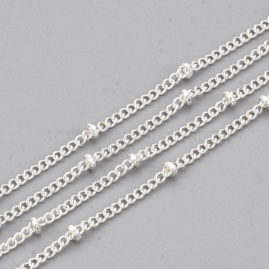Brass Coated Iron Curb Chain Necklace Making(MAK-T006-01S)-2