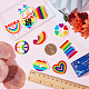 20Pcs 10 Style Pride Style & Rainbow Color Printed Acrylic Pendants(SACR-SC0001-23)-3