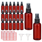 20Pcs Plastic Spray Bottles, Fine Mist Atomizer, with 2pcs Plastic Funnel Hopper and 2 Sheets Paper Self-Adhesive Blank Stickers, Mixed Color, 3.45x17.7cm, Capacity: 60ml(2.03fl. oz)(AJEW-OC0013-79)