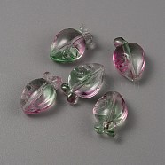 Handmade Lampwork Beads, Carrot, Green, 12.5x8x6mm, Hole: 1mm(LAMP-CJC0007-08H)