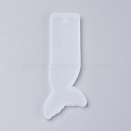 Silicone Bookmark Molds, Resin Casting Molds, Fish Tail, White, 95x35x4.5mm, Inner Diameter: 92x32mm(X-DIY-P001-03A)