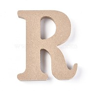 Letter Unfinished Wood Slices, Laser Cut Wood Shapes, for DIY Painting Ornament Christmas Home Decor Pendants, Letter.R, 100x84x15mm(DIY-WH0162-62R)