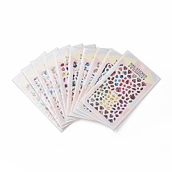Laser Nail Art Stickers Decals, Self-Adhesive, for Nail Tips Decorations, Mixed Patterns, 10.5x7cm(MRMJ-R126-L-M)