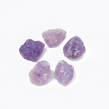 Natural Amethyst Beads, Nuggets, No Hole/Undrilled, Lilac, 10~41x15~30x12~22mm