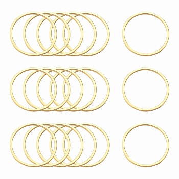 304 Stainless Steel Linking Ring, Ring, Golden, 20x0.8mm