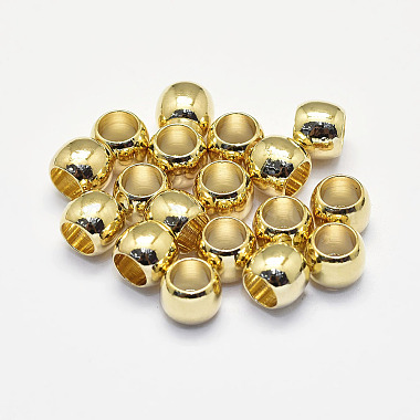 6mm Barrel Brass Beads