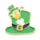 Saint Patrick's Day Alloy Enamel Pendants(ENAM-P251-B02-LG)-1