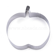 304 Stainless Steel Cookie Cutters, Cookies Moulds, DIY Biscuit Baking Tool, Apple, Stainless Steel Color, 70x69x18mm, Inner Size: 69x68mm(DIY-K025-06P)