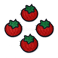 Computerized Embroidery Cloth Iron On/Sew On Patches, Costume Accessories, Appliques, Tomato, FireBrick, 48.5x34x1.5mm(AJEW-T005-08)