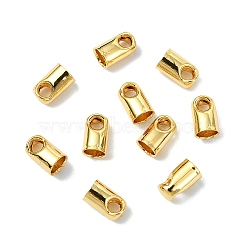 SHEGRACE Brass Cord Ends, Cadmium Free & Nickel Free & Lead Free, Long-Lasting Plated, Real 18K Gold Plated, 4.5x2.5mm, Hole: 1mm, Inner Diameter: 1.6mm(XGR0072G-67A-G)