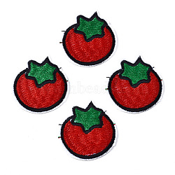 Computerized Embroidery Cloth Iron On/Sew On Patches, Costume Accessories, Appliques, Tomato, FireBrick, 48.5x34x1.5mm(AJEW-T005-08)