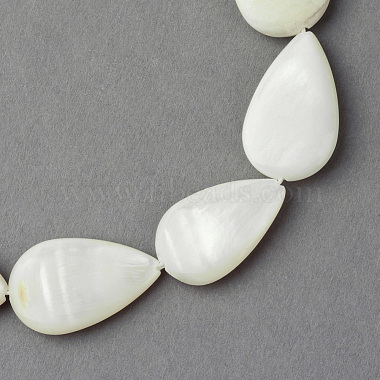 Chapelets de perles en coquillage naturel(X-SSHEL-Q296-43)-2
