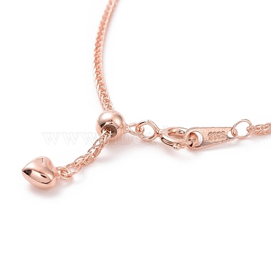 Rose Gold Sterling 925 Chain Necklace Wheat 1.5 26 Inch Adjustable From TotallyBeads