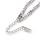 304 Stainless Steel Split Initial Pendant Necklaces(NJEW-L152-03O)-3