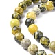 Brins de perles turquoise jaune naturel (jaspe)(GSR007)-2
