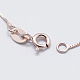 925 Sterling Silver Box Chain Necklaces(STER-F039-45cm-03RG)-2
