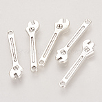 Tibetan Style Alloy Pendants, Wrench, Cadmium Free & Lead Free,, Antique Silver, 23x6x2.5mm, Hole: 1mm, about 1690pcs/1000g(TIBE-T007-19AS-LF)