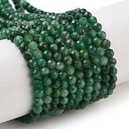 Natural African Jade Beads Strands, Faceted, Grade AA, Round, 3.5~3.8mm, Hole: 0.7mm, about 111~128pcs/strand, 15.16~15.39''(38.5~39.1cm)(G-B088-C20-03)