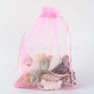 Organza Gift Bags with Drawstring, Jewelry Pouches, Wedding Party Christmas Favor Gift Bags, Pink, 23x17cm(OP-R016-17x23cm-02)