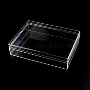 Rectangle Plastic Bead Storage Containers, Clear, 16x12.5x3.8cm(CON-R006-06)