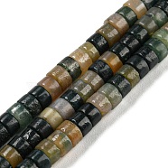 Natural Indian Agate Beads Strands, Heishi Beads, Flat Round/Disc, 4.5x2.5mm, Hole: 0.8mm, about 154pcs/Strand, 15.67 inch(39.8cm)(G-L528-05A)