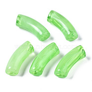 Acrylic Beads, Imitation Gemstone, Curved Tube, Lime Green, 34.5x13x11mm, Hole: 3.5mm(X1-SACR-S678-065)