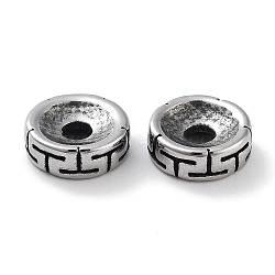 304 Stainless Steel Beads, Column, Antique Silver, 8x3mm, Hole: 2mm(STAS-M057-07AS)