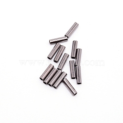 Brass Tube Beads, Platinum, 8x2.8mm, Hole: 2.2mm, 1000pcs/bag(FIND-WH0058-01G)