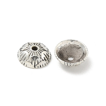 Tibetan Style Alloy Beads, Cadmium Free & Lead Free, Flat Round, Antique Silver, 11x3.5mm, Hole: 1.6mm