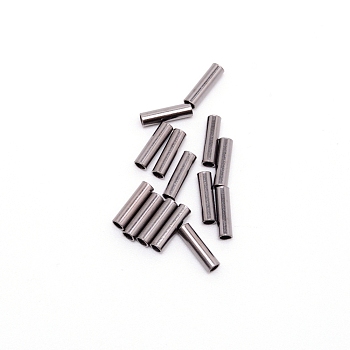 Brass Tube Beads, Platinum, 8x2.8mm, Hole: 2.2mm, 1000pcs/bag