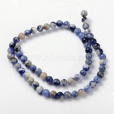 Natural Sodalite Beads Strand(GSR6mmC013)-3