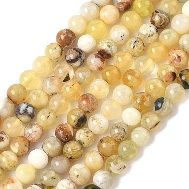 Natural Yellow Opal Beads Strands(G-I213-18-4mm)-1