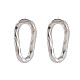 304 Stainless Steel Twist Oval Stud Earrings for Women(EJEW-N016-020P)-1