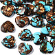 Pendentifs assemblés en bronzite et turquoise synthétique(G-T111-04C)-1