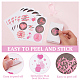 Round Dot Breast Cancer Awareness Pink Ribbon Stickers(DIY-WH0409-31)-4