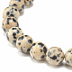 Natural Wood & Stone Round Beaded Stretch Bracelet(BJEW-JB07817)-6