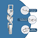 superfindings 10 fermoirs en laiton pour bracelet de montre en zircone cubique transparente(ZIRC-FH0001-38P)-5