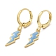 Lightning Bolt Real 18K Gold Plated Brass Dangle Leverback Earrings(EJEW-L268-010G-01)-1