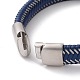 Microfiber Leather Braided Flat Cord Bracelet with 304 Stainless Steel Magnetic Buckle for Men Women(BJEW-G658-02P)-4
