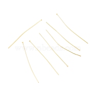 Brass Flat Head Pins, Long-Lasting Plated, Real 18K Gold Plated, 63x0.7mm, Head: 2mm(KK-F824-114G-G)