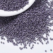 MIYUKI Delica Beads, Cylinder, Japanese Seed Beads, 11/0, (DB1174) Galvanized Matte Eggplant, 1.3x1.6mm, Hole: 0.8mm, about 10000pcs/bag, 50g/bag(SEED-X0054-DB1174)