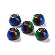 Resin European Large Hole Beads, Cone, Green, 10.5x14.5x14.5mm, Hole: 5mm(RESI-U009-03A-02)