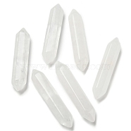 Olycraft 6Pcs Natural Quartz Crystal No Hole BeadsDouble Terminated Point, Faceted, 51~55x10.5~11x9.5~10mm(G-OC0004-04)