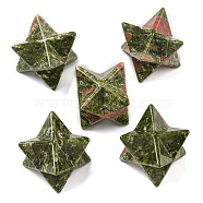 Natural Unakite Beads, No Hole/Undrilled, Merkaba Star, 25x25x25mm(G-A206-01B-69)