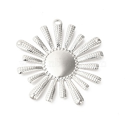 Non-Tarnish 304 Stainless Steel Pendants, Flower Charms, Stainless Steel Color, 46.5x44x4mm, Hole: 3mm(STAS-L268-007P)